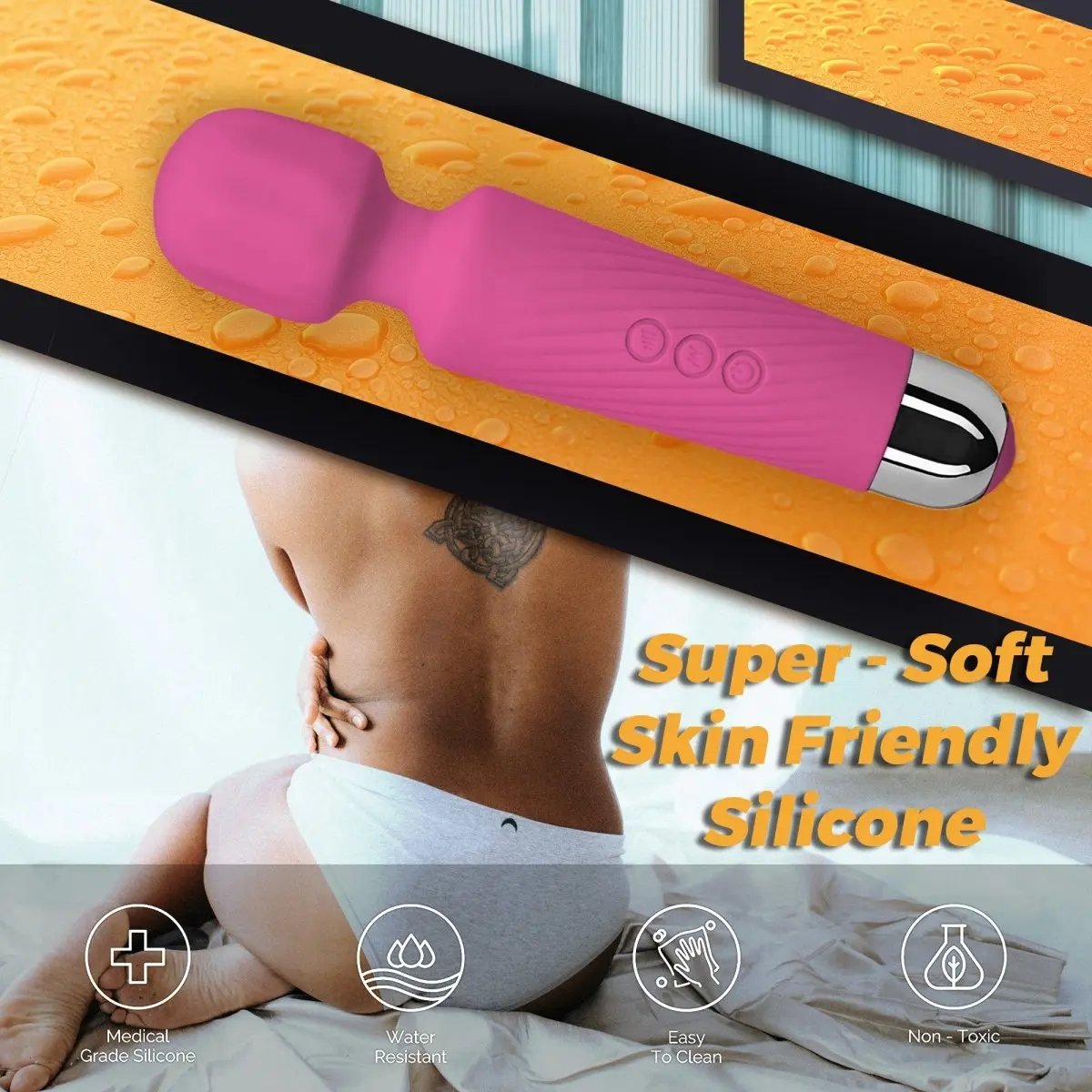 Love Salve Wand Massager - Silent Waterproof Design Ideal for Stress Relief - Love Salve